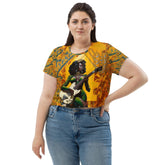 Love Playing Guitar All Over Print Crop Tee - Front View